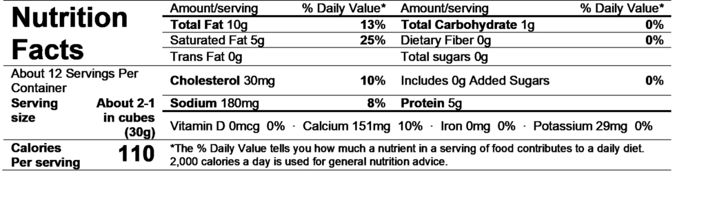 ile de france baby brie nutrition facts