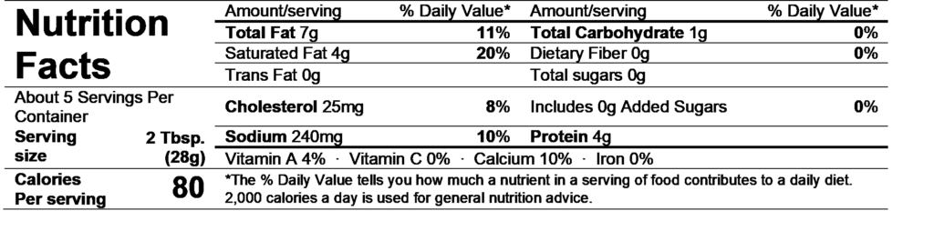 alouette crème de brie garlic & herbs nutrition facts