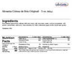 Alouette Crème de Brie Original ingredients & nutrition facts
