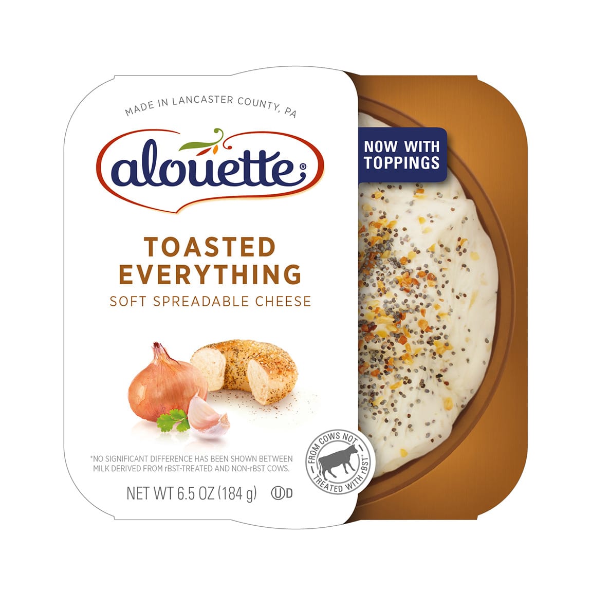 Alouette Toasted Everything soft spreadable cheese packaging