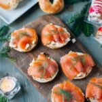chavrie cranberry & orange peel and smoked salmon toasts