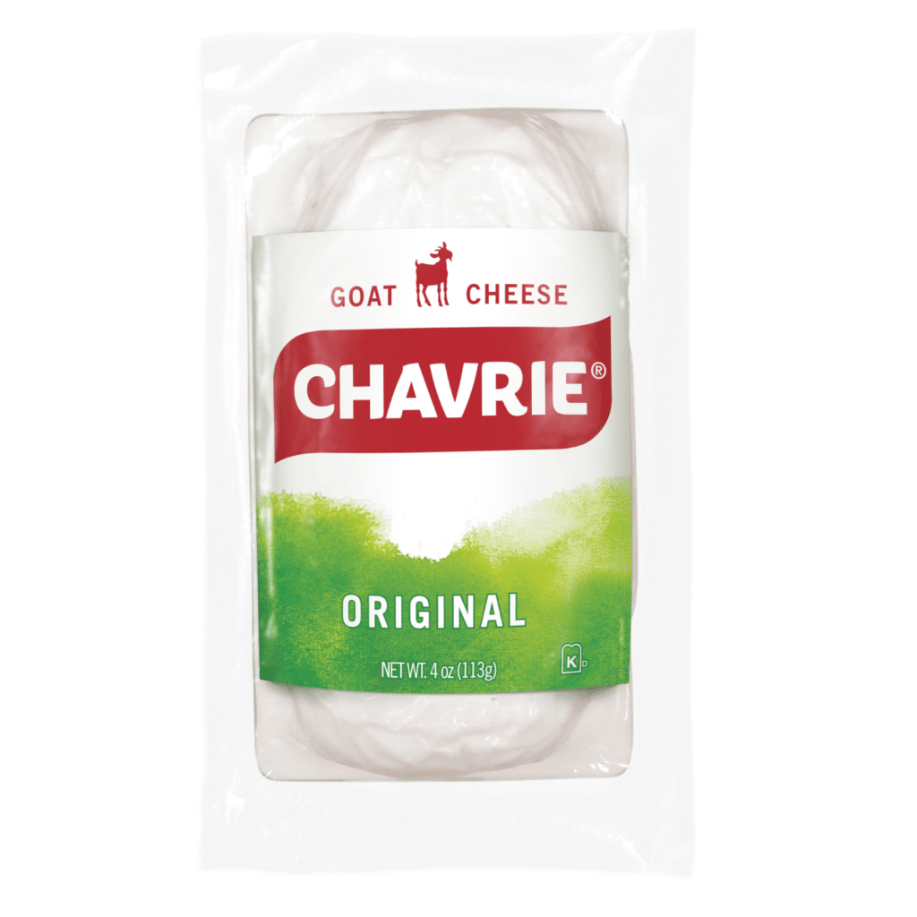Chavrie Original goat cheese log packaging