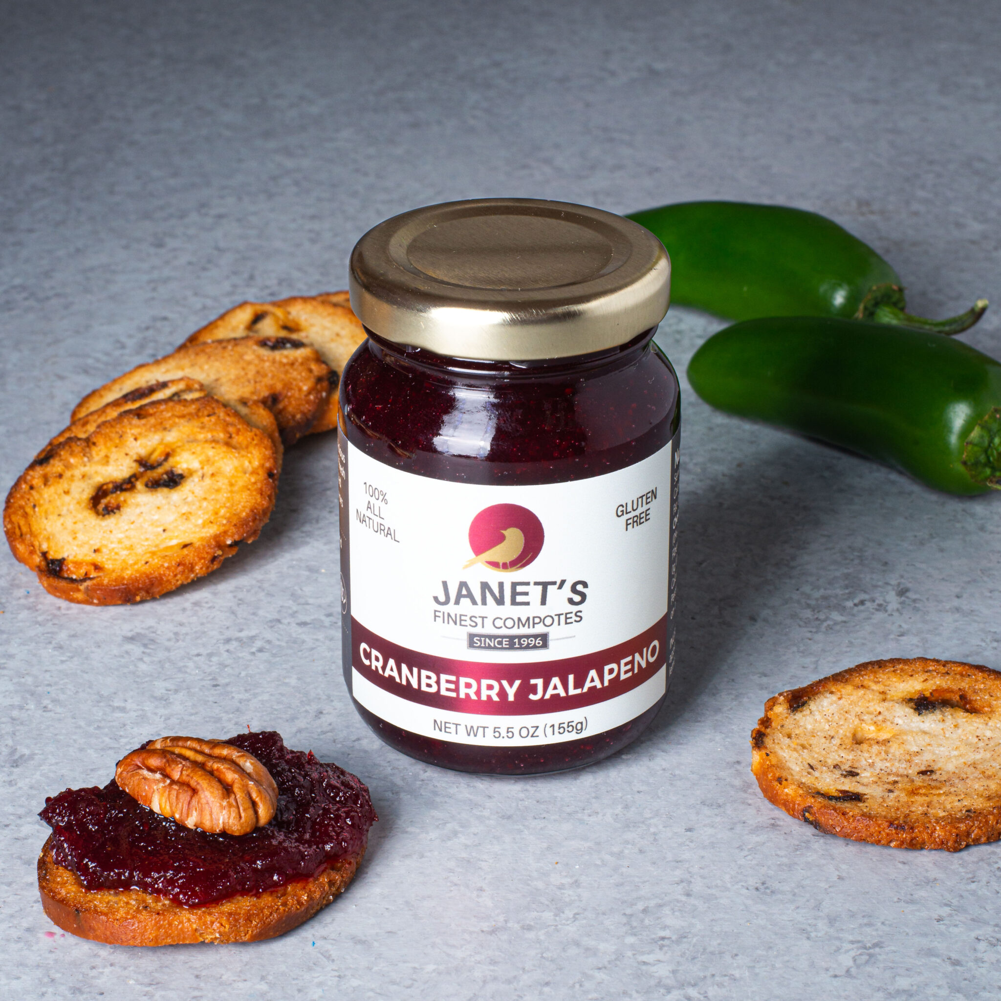 Finest Cranberry Jalapeno Compote 5.5 oz — Cheese Lover Shop