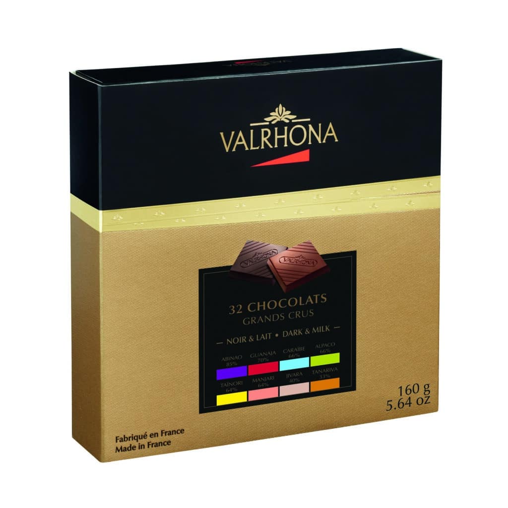 Valrhona 32 Grand crus chocolate square gift box