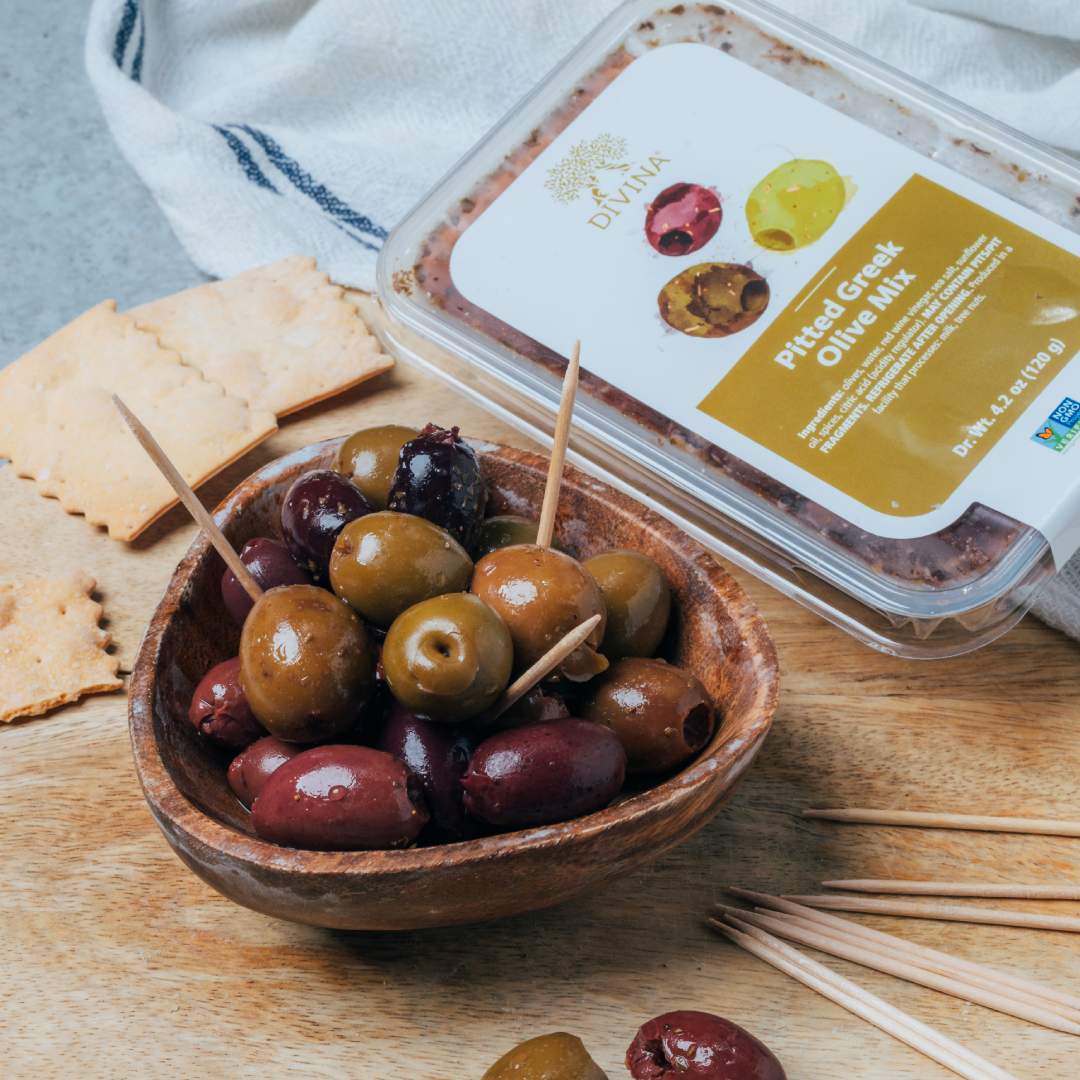 Divina Pitted Greek Olive Mix 4.2 oz — Cheese Lover Shop