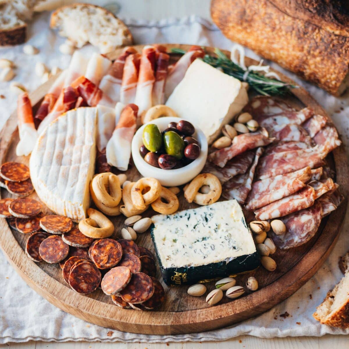 Cheese platter with cold cuts