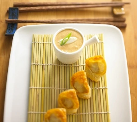 Spicy Ginger & Lemon Grass Dipping Sauce with Chavrie Goat Cheese