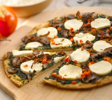 Spinach & Mushroom Pizza Chavrie