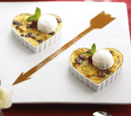 Cherry Bread Pudding with Chavrie Goat Cheese