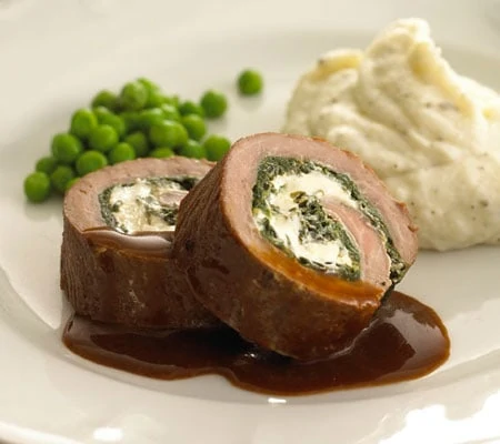 Lamb Roulade with Chavrie Fresh Goat Cheese Log