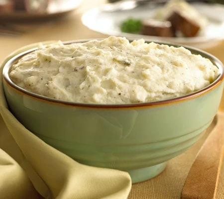 Mashed Potatoes with Garlic, Sage & Chavrie Goat Cheese