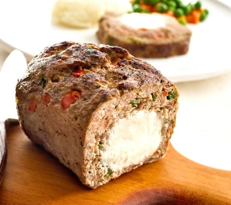 Chavrie Goat Cheese Stuffed Meatloaf
