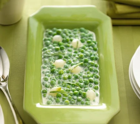 Peas and Tarragon with Chavrie Goat Cheese