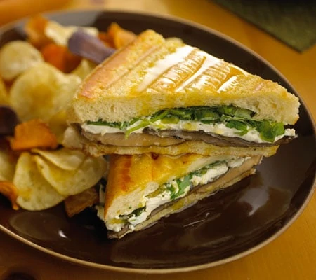 Portobello Panini with Chavrie Goat Cheese