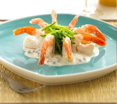 Shrimp Madagascar with Chavrie Goat Cheese