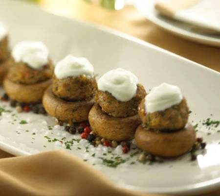 Stuffed Mushrooms with Chavrie Goat Cheese