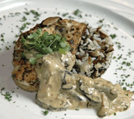 Tarragon Chicken with Mushrooms and Chavrie Goat Cheese