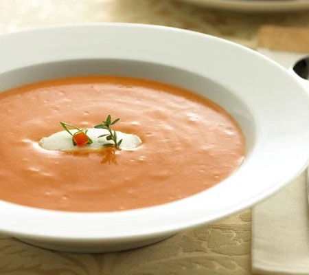 Tomato Soup with Chavrie Goat Cheese