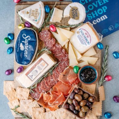 For Easter Season, enjoy the perfect cheese board with everything in it!